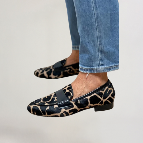 Joosje | Mocassins cosy chic imprimé vache