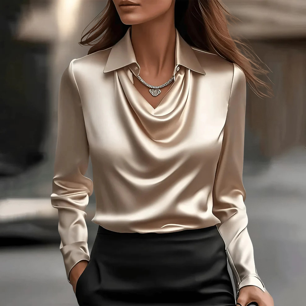 Fiona | Blouse en Satin Élégante