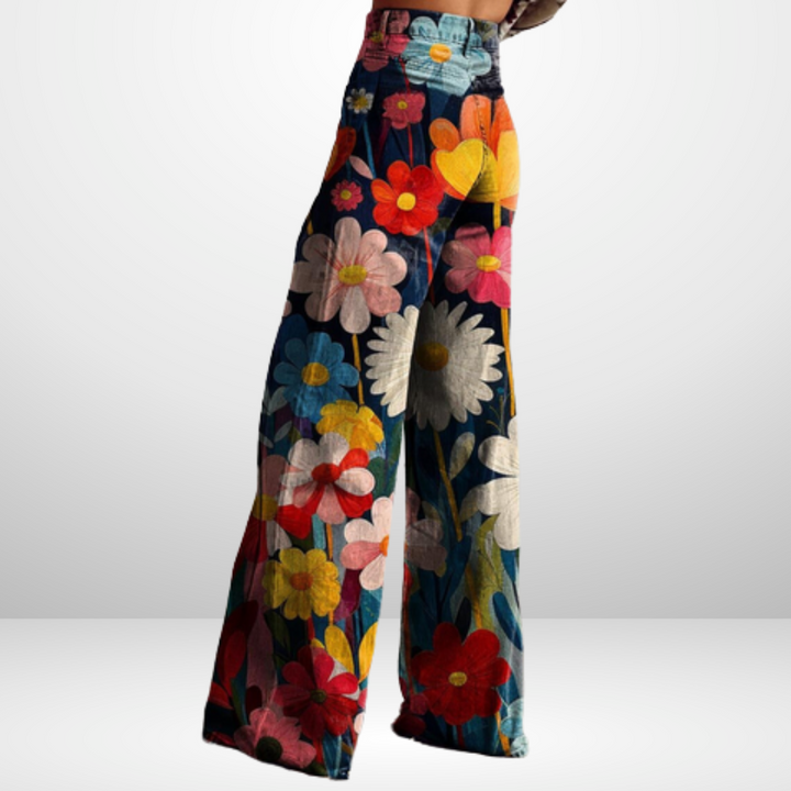 BRENNA™ | Pantalon Vintage à l’Élégance Florale Intemporelle