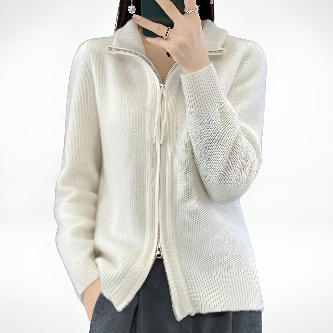 Giovana | Cardigan zippé en cachemire