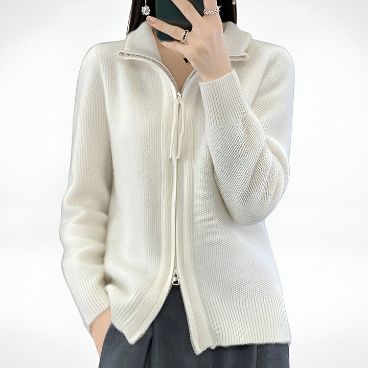 Giovana | Cardigan zippé en cachemire