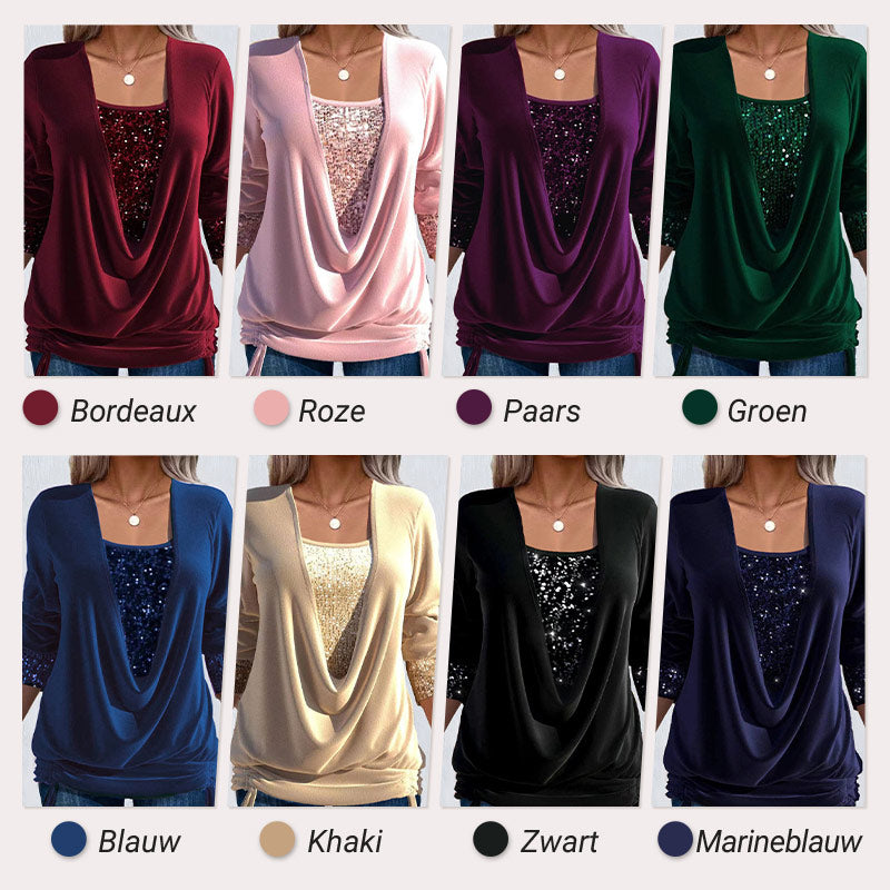Louna | Top à manches longues scintillant