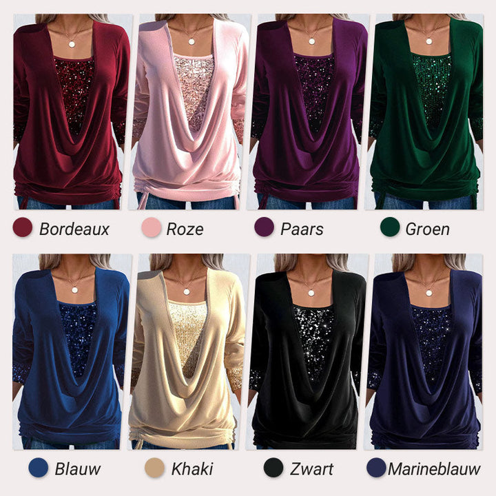Louna | Top à manches longues scintillant