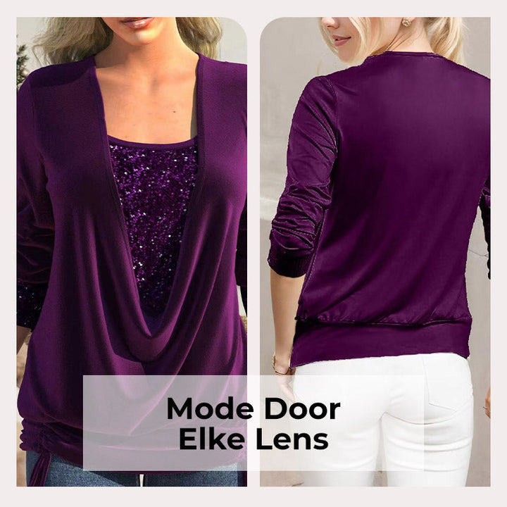 Louna | Top à manches longues scintillant