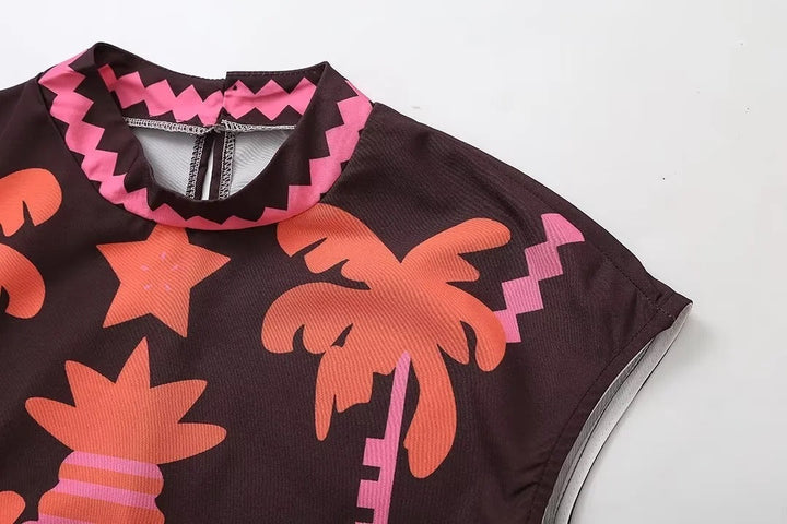 Katia - Ensemble imprimé Top et Jupe