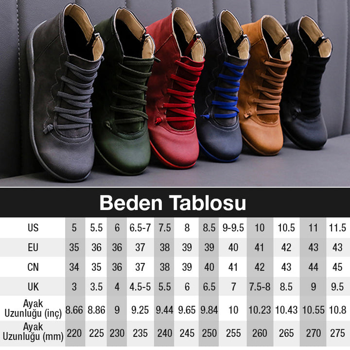 Ella | Bottes confortables en cuir offrant un soutien de la voûte plantaire